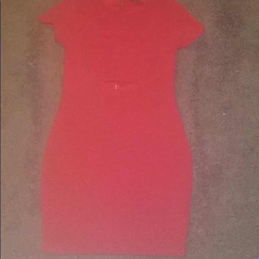Red tight fitting dress